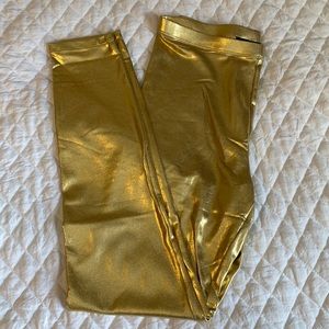 Forever 21 Gold Leggings size M